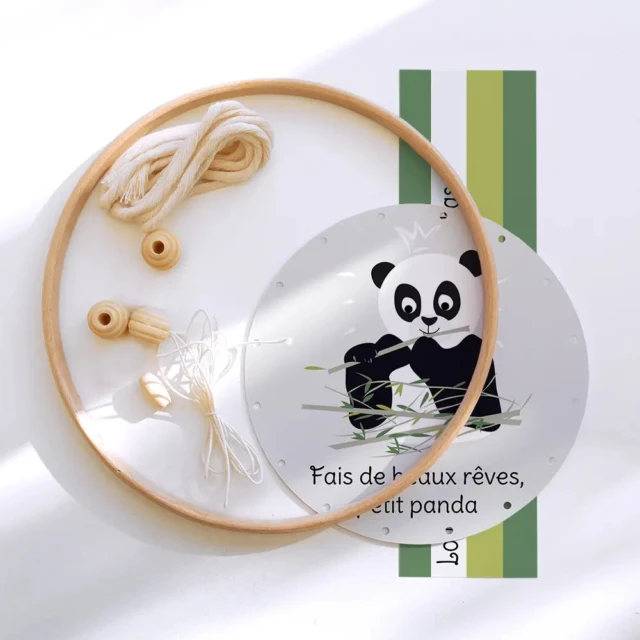 Atelier Baby’Sphère - Capteur de rêves personnalisé petit panda – en kit DIY ou déjà monté