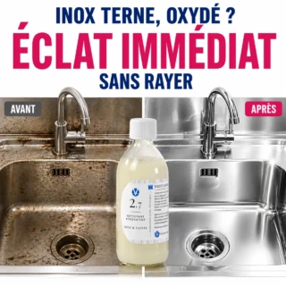 Nettoyant Inox Métaux Evier Hotte Robinetterie – Brillance Naturelle Sans Rayures par la marque VHYG VHYG - Nettoyant Inox Métaux Evier Hotte Robinetterie – Brillance Naturelle Sans Rayures
