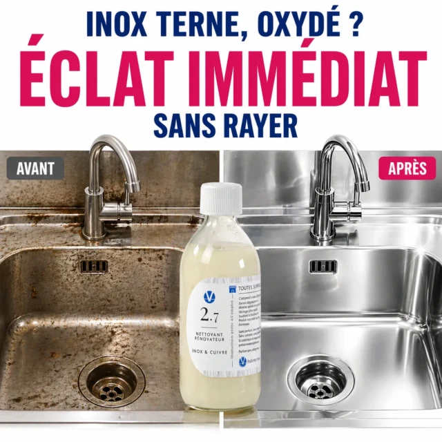 Nettoyant Inox Métaux Evier Hotte Robinetterie – Brillance Naturelle Sans Rayures par la marque VHYG VHYG - Nettoyant Inox Métaux Evier Hotte Robinetterie – Brillance Naturelle Sans Rayures