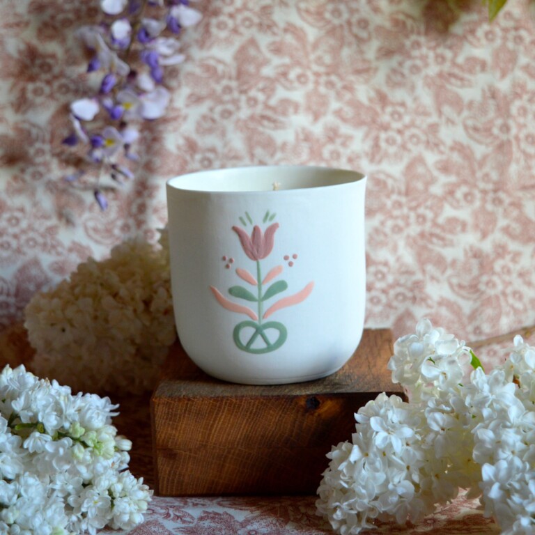 Maison Primavera - Bougie tasse à thé - Origines – Feuillage vert