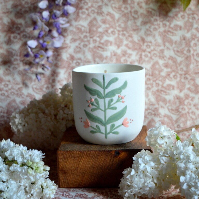 Maison Primavera - Bougie tasse à thé - Origines – Feuillage vert