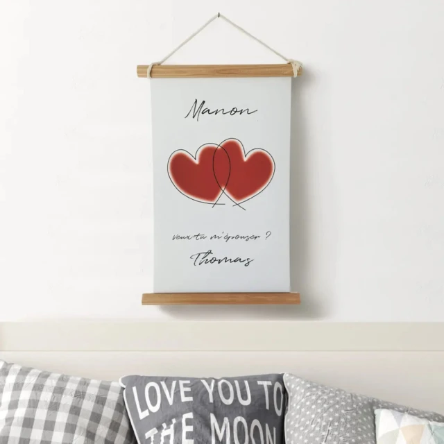 L'Atelier BABY'SPHERE - Bannière “Veux‑tu m’épouser ?” – Demande en mariage à dérouler – Création artisanale et personnalisée