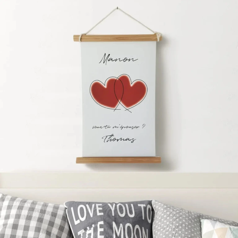 L'Atelier BABY'SPHERE - Bannière “Veux‑tu m’épouser ?” – Demande en mariage à dérouler – Création artisanale et personnalisée