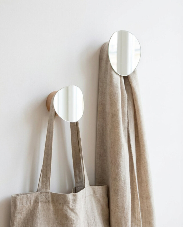 Reine Mère - Bolet – Patères miroirs en hêtre