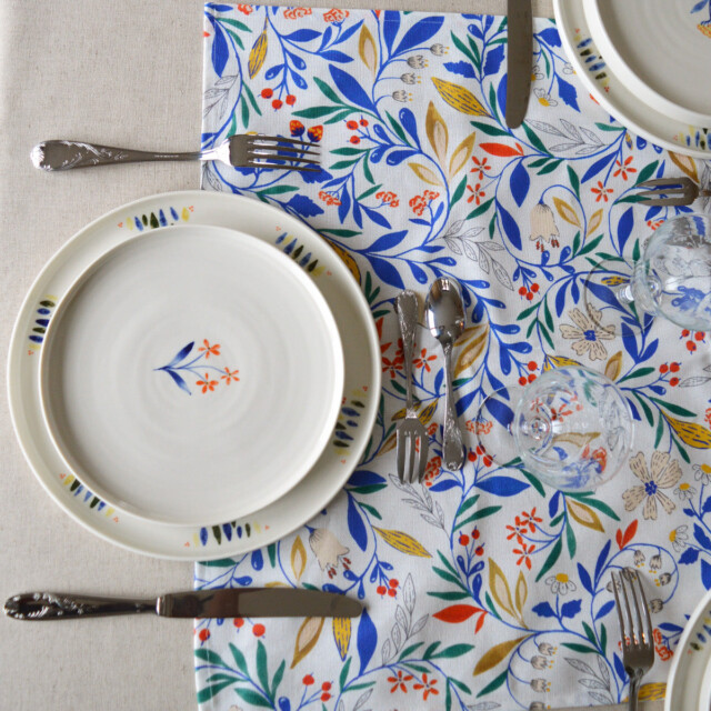 Maison Primavera - Chemin de table - motif Primavera