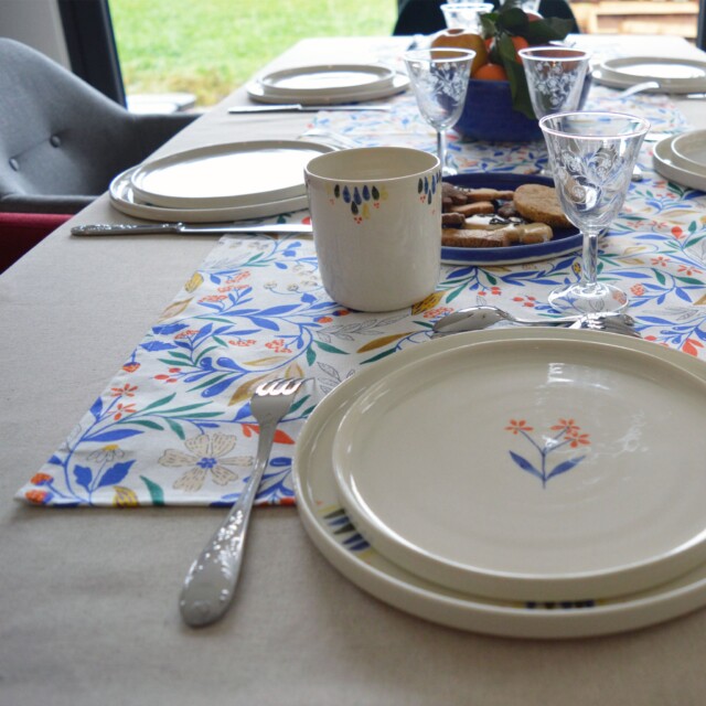 Maison Primavera - Chemin de table - motif Primavera