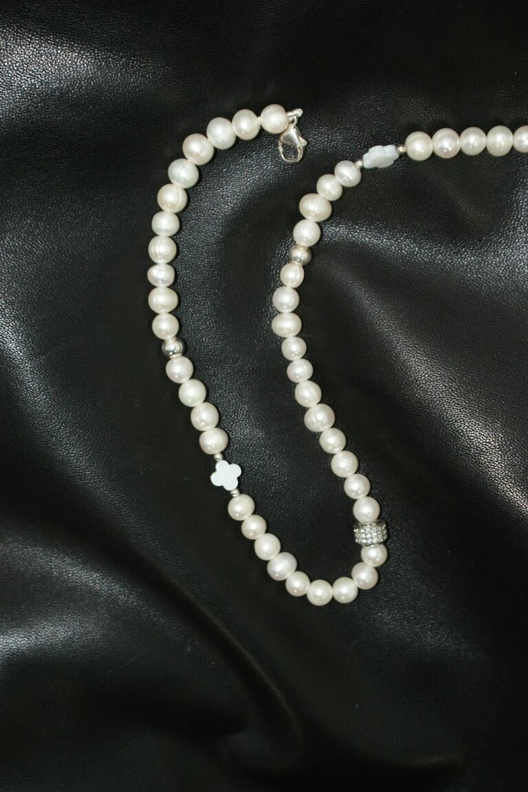 NEIJE - Collier Iconic Perles d'eau douce et Argent 925 – 50 cm + extension de 5 cm