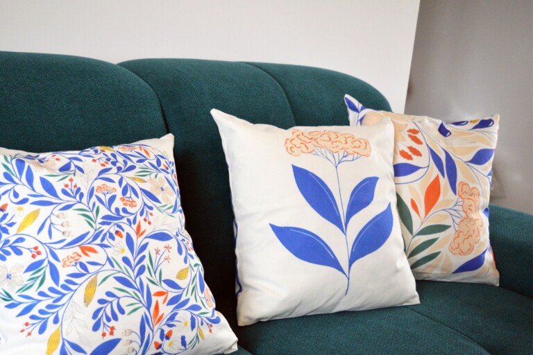 Maison Primavera - Coussin en coton et lin à motif Spirae - Primavera