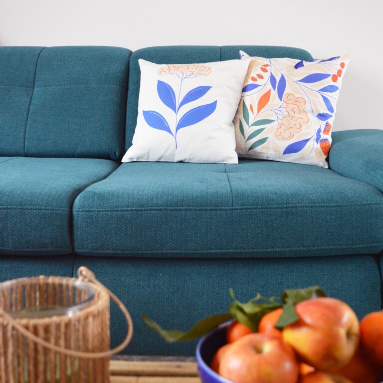 Maison Primavera - Coussin en coton et lin à motif Spirae - Primavera