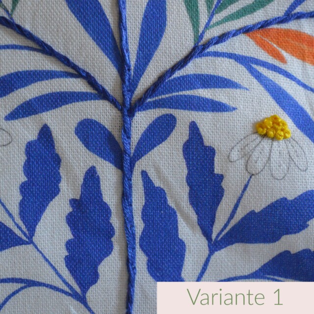 Maison Primavera - Coussin Galanthus brodé main - Jardin fleuri – Variante 2