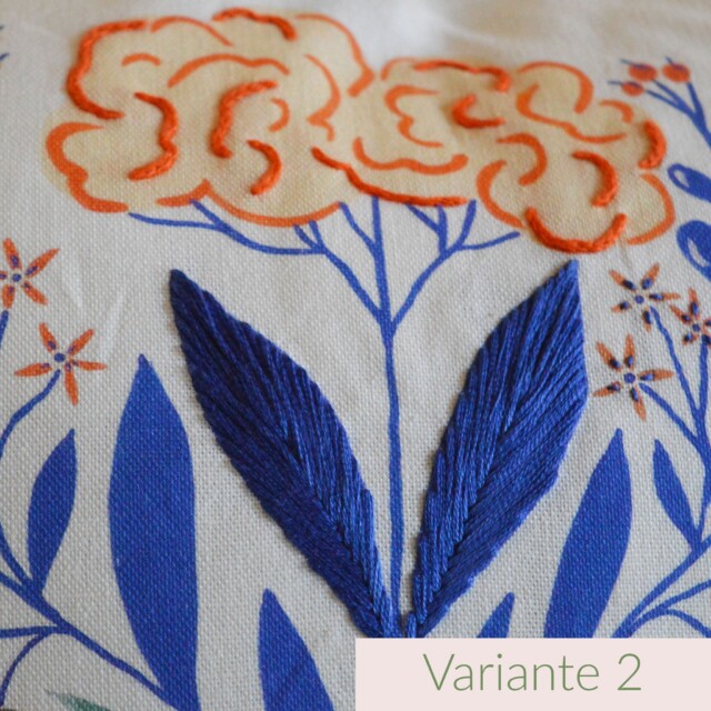 Maison Primavera - Coussin Galanthus brodé main - Jardin fleuri – Variante 2