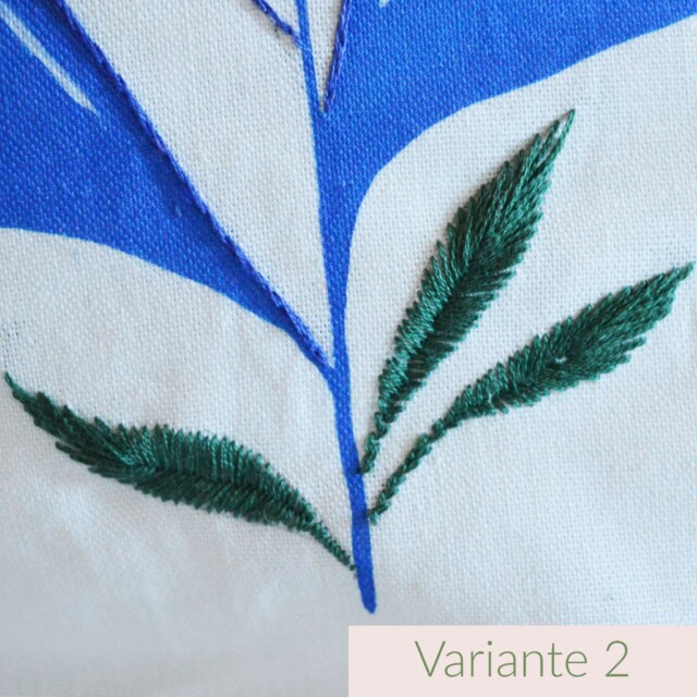 Maison Primavera - Coussin Spirae brodé main - Jardin fleuri – Variante 2