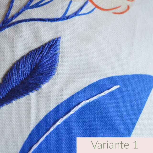 Maison Primavera - Coussin Spirae brodé main - Jardin fleuri – Variante 2