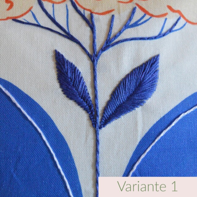 Maison Primavera - Coussin Spirae brodé main - Jardin fleuri – Variante 2