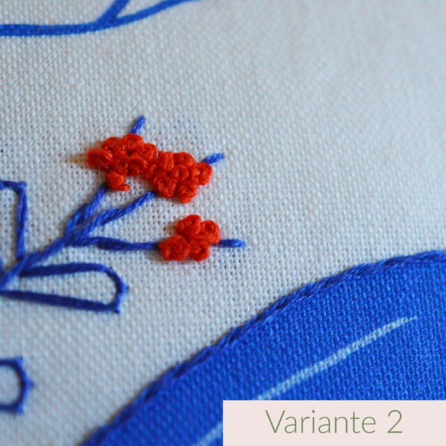 Maison Primavera - Coussin Spirae brodé main - Jardin fleuri – Variante 2