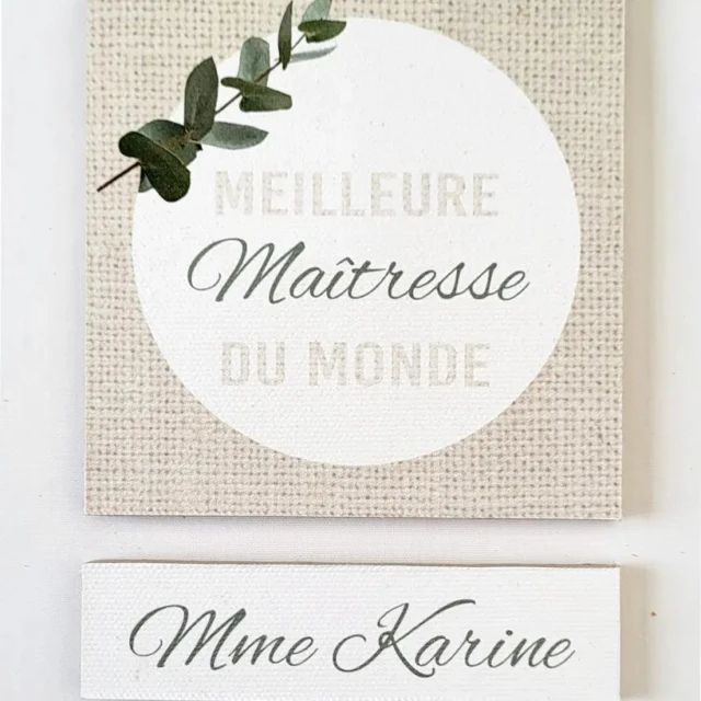 Atelier Baby’Sphère - Magnets bois et toile maîtresse personnalisés