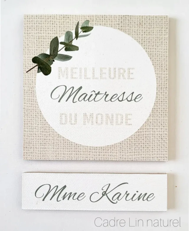 Atelier Baby’Sphère - Magnets bois et toile maîtresse personnalisés