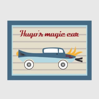 L’Atelier BABY’SPHERE - Affiche prénom “voiture standing”