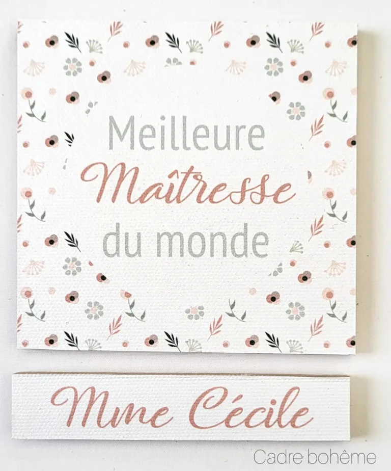 Atelier Baby’Sphère - Magnets bois et toile maîtresse personnalisés – Rapide (sous 72h)