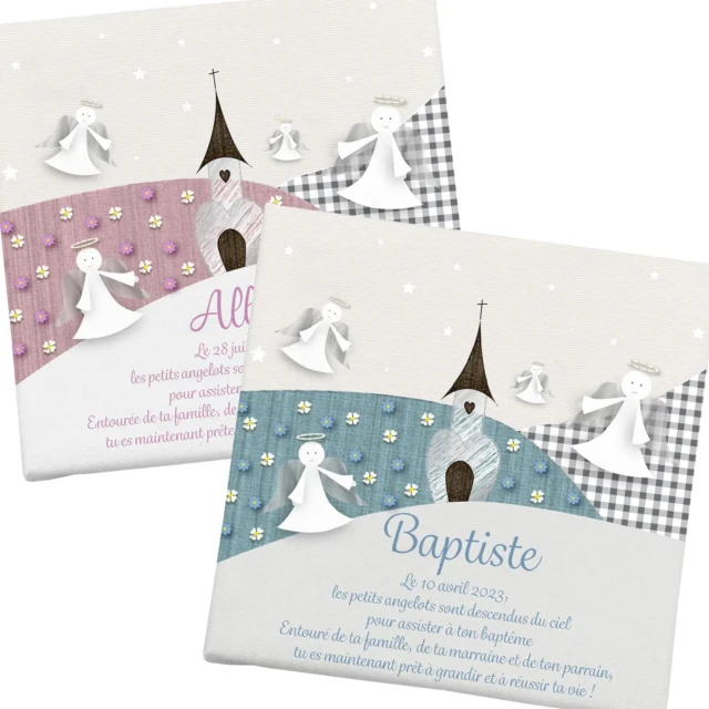 L’Atelier BABY’SPHERE - Cadre personnalisé pour fêter son baptême