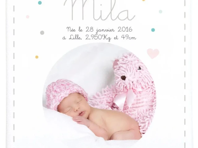 Atelier Baby’Sphère - Cadre photo naissance personnalisé – Design sobre et élégant