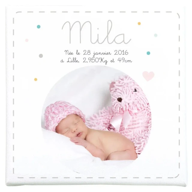 L’Atelier BABY’SPHERE - Cadre photo naissance personnalisé – Design sobre et élégant