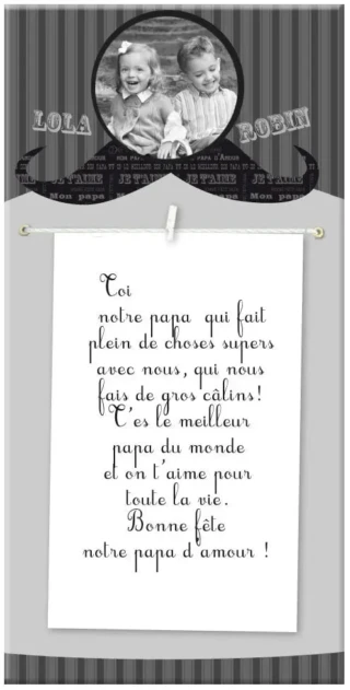 L’Atelier BABY’SPHERE - Cadre porte message ou photo