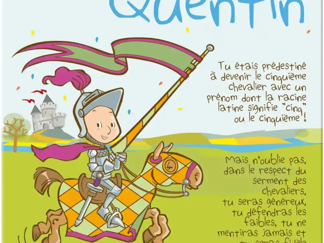 Atelier Baby’Sphère - ⚔️ Cadre chevalier personnalisé – Prénom chevalier enfant et valeurs