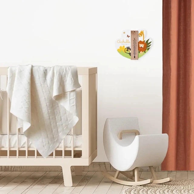 Atelier Baby’Sphère - Cadre thermomètre personnalisé animaux de la savane