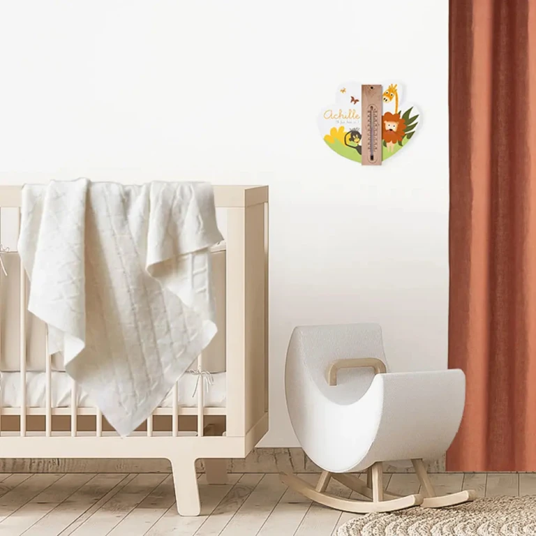 Atelier Baby’Sphère - Cadre thermomètre personnalisé animaux de la savane