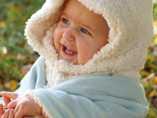 Petit Pote - Cagoule Ourson bébé & enfant / Coton Bio