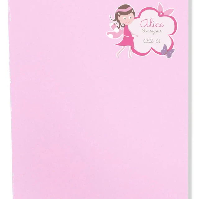 Atelier Baby’Sphère - Etiquettes et décor cahier sur le thème princesse des fleurs