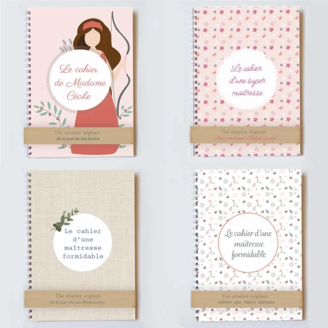Cahier Maîtresse à personnaliser, une idée de cadeau unique par la marque L’Atelier BABY’SPHERE L’Atelier BABY’SPHERE - Cahier Maîtresse à personnaliser, une idée de cadeau unique