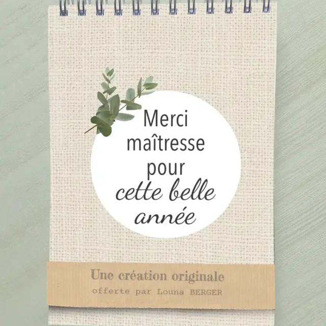 Atelier Baby’Sphère - Carnet pour maîtresse en or ou magicienne du savoir