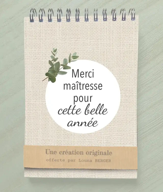 Atelier Baby’Sphère - Carnet pour maîtresse en or ou magicienne du savoir