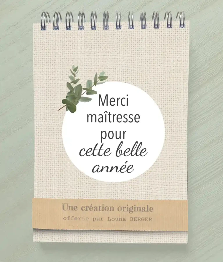 Atelier Baby’Sphère - Carnet pour maîtresse en or ou magicienne du savoir