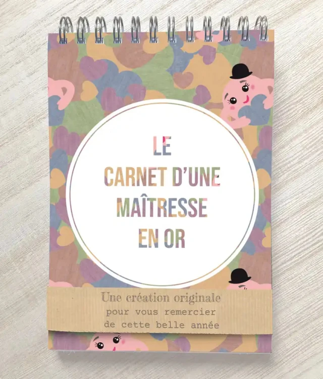 Atelier Baby’Sphère - Carnet pour maîtresse en or ou magicienne du savoir