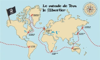 L’Atelier BABY’SPHERE - Carte aux trésors de pirates personnalisable au prénom