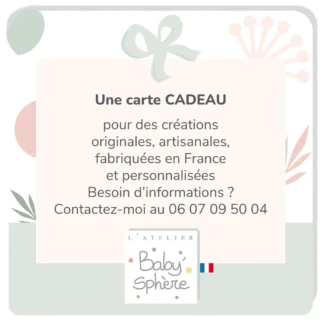 L&rsquo;Atelier BABY&rsquo;SPHERE - Carte cadeau naissance Babysphere