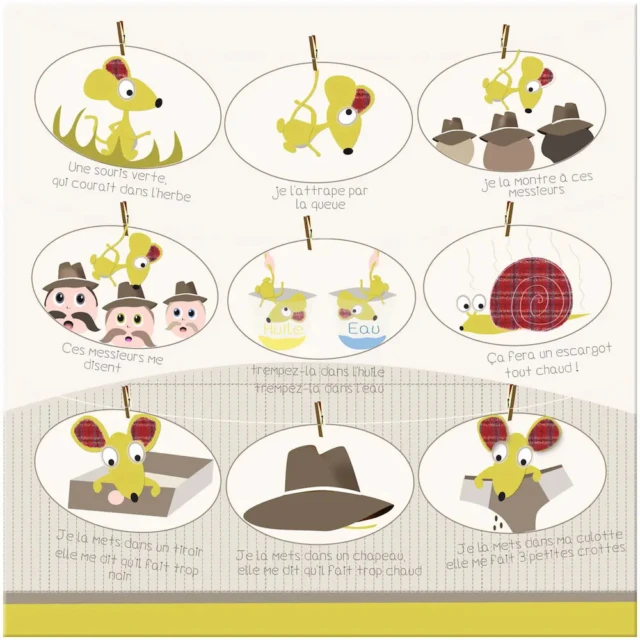 Cadre pour apprendre à chanter une souris verte par la marque L’Atelier BABY’SPHERE L’Atelier BABY’SPHERE - Cadre pour apprendre à chanter une souris verte