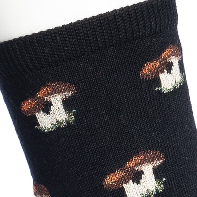 Maison Broussaud - Les Cèpes - chaussettes femme - laine noir – 39/41 / NOIR
