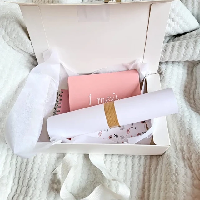 Atelier Baby’Sphère - Coffret naissance personnalisé bohème terracotta – Cadeau original pour bébé fille