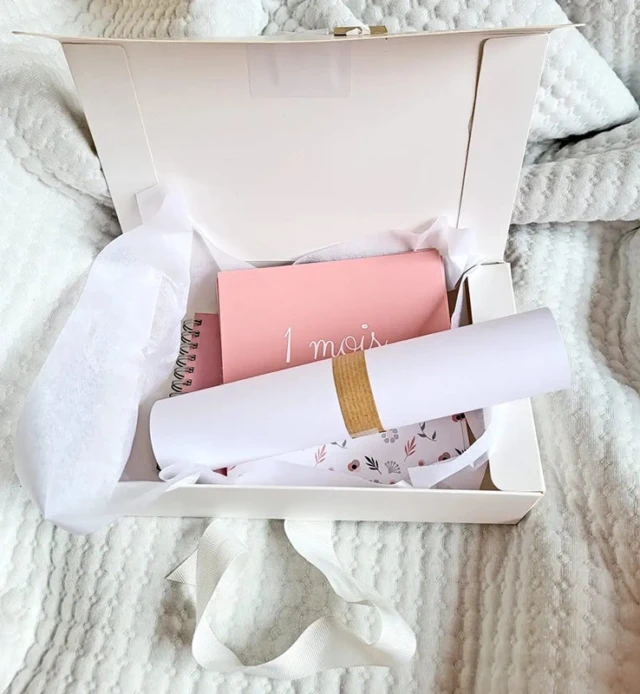 Atelier Baby’Sphère - Coffret naissance personnalisé bohème terracotta – Cadeau original pour bébé fille