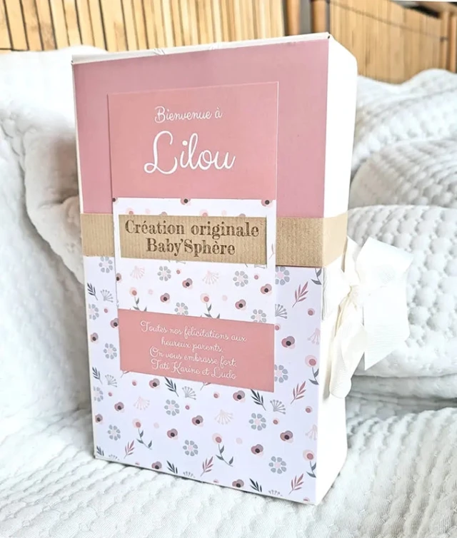 L’Atelier BABY’SPHERE - Coffret naissance personnalisé bohème terracotta – Cadeau original pour bébé fille