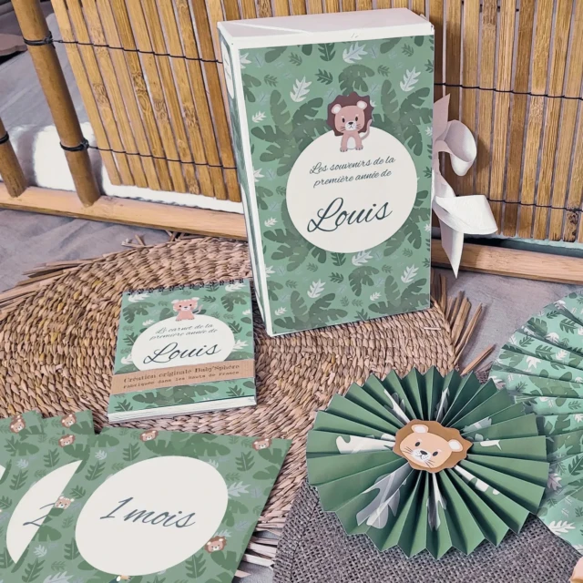L’Atelier BABY’SPHERE - Coffret naissance complet ambiance safari