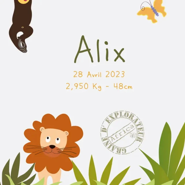 Atelier Baby’Sphère - Coffret naissance jumeaux déco savane