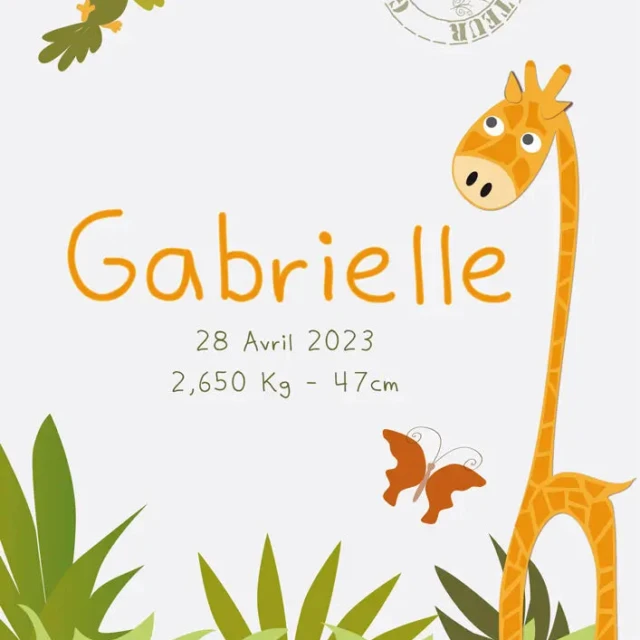 Atelier Baby’Sphère - Coffret naissance jumeaux déco savane