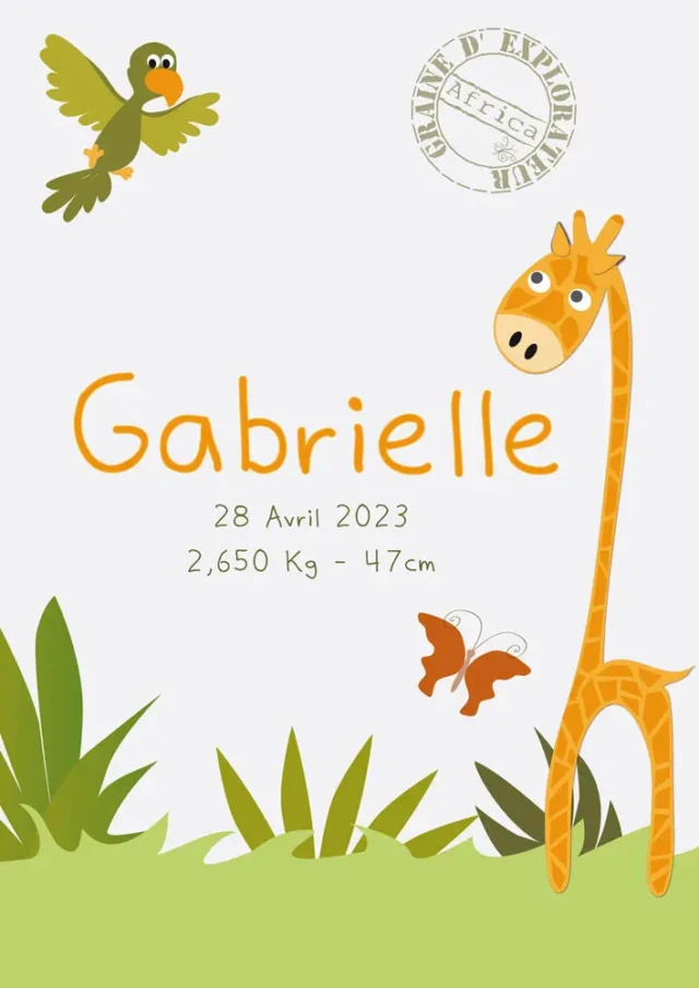 Atelier Baby’Sphère - Coffret naissance jumeaux déco savane