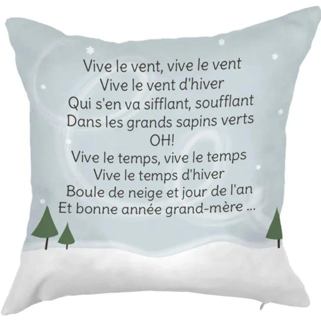 Atelier Baby’Sphère - Coussin personnalisé et chanson de Noël – Housse de garniture 40x40cm / Oui