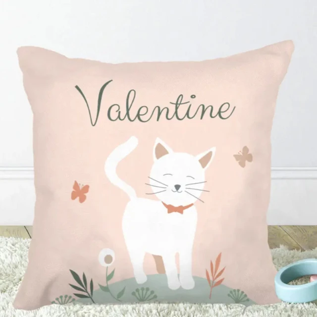 L’Atelier BABY’SPHERE - Coussin personnalisé et son petit chat bohème